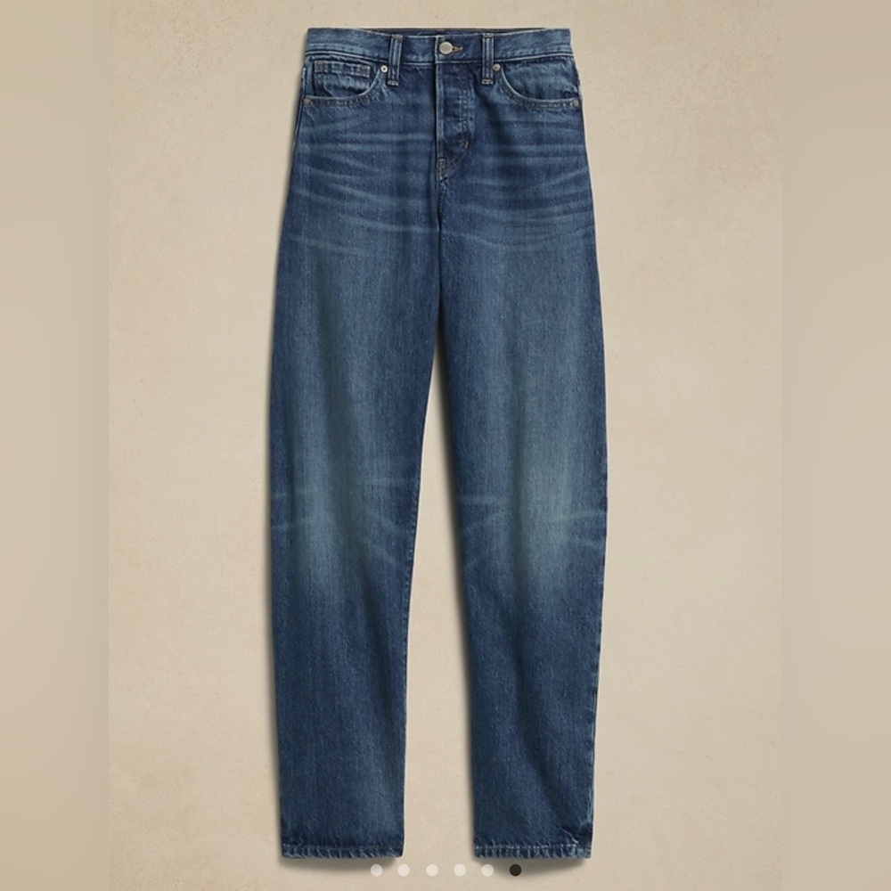 Banana Republic Barrel Jean Size 32 Regular Medium Wash
